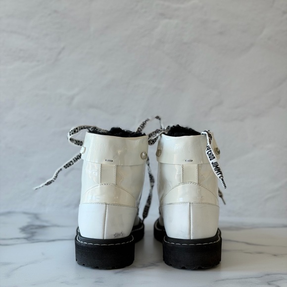 Jimmy Choo Voyager Snow White Ankle Boots - Picture 4 of 6